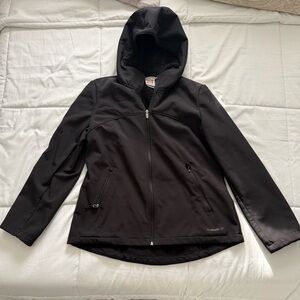 Avalanche Women's Black Hooded Utility Softshell Jacket